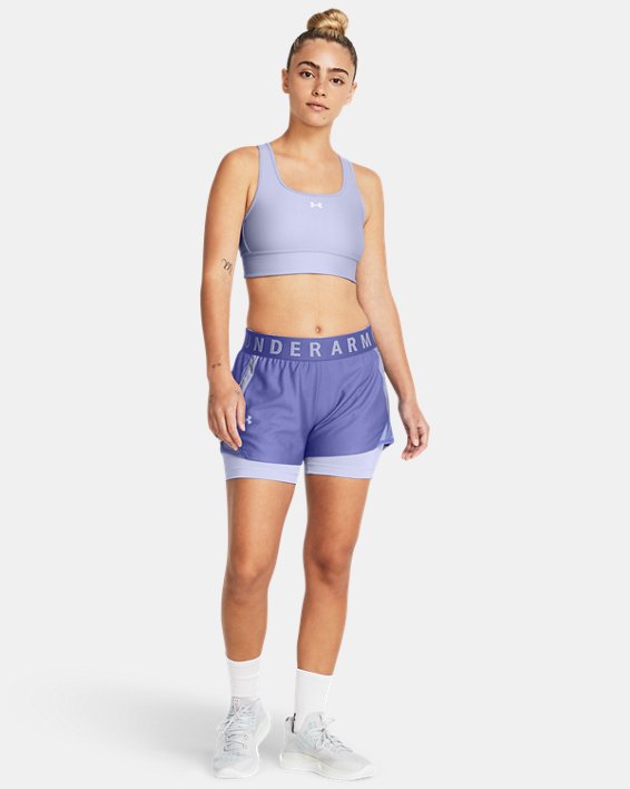 Women's UA Play Up 2-in-1 Shorts in Purple image number 2